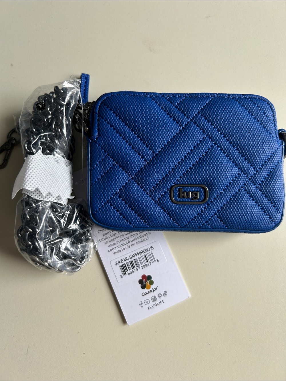LUG MATTE LUXE JUKE MINI BAG SAPPHIRE BLUE NWT